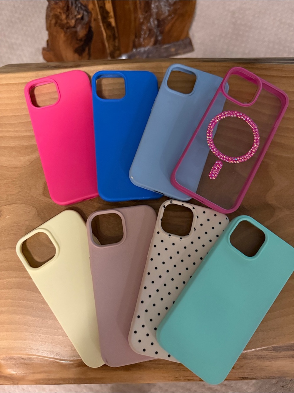 iPhone 15 Assorted Silicone & Clear Phone Cases in Multiple Colors